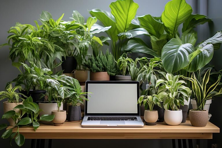 Home Office Indor Green Plants
